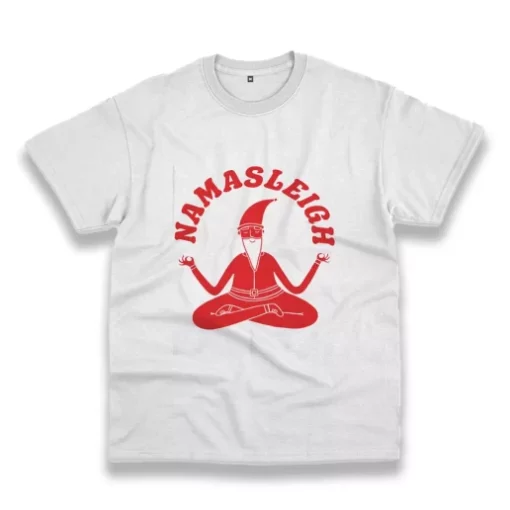 Namasleigh Yoga Santa Funny Christmas T Shirt