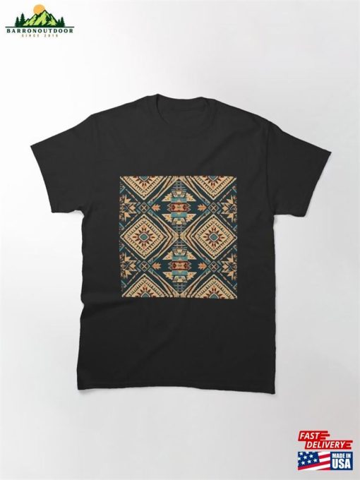 Navajo Native American Seamless Tribal Pattern Classic T-Shirt Sweatshirt Unisex