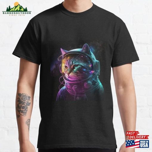 Neon Space Cat Classic T-Shirt Sweatshirt