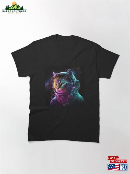 Neon Space Cat Classic T-Shirt Sweatshirt