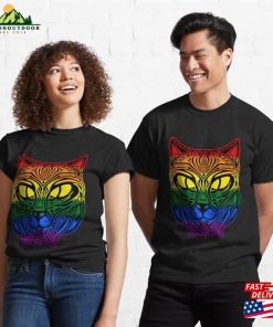 Norse Rune Cat Rainbow Classic T-Shirt Unisex