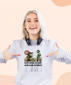 On The Outside I’m Hootin On The Inside I’m Hollerin Ugly Christmas Sweater