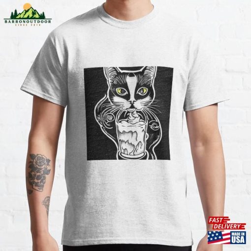 One Black Cat And Milkshake Classic T-Shirt Sweatshirt