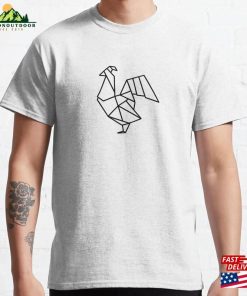 Origami Rooster Black Classic T-Shirt Sweatshirt Origami Rooster Black Classic T-Shirt Sweatshirt