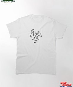 Origami Rooster Black Classic T-Shirt Sweatshirt