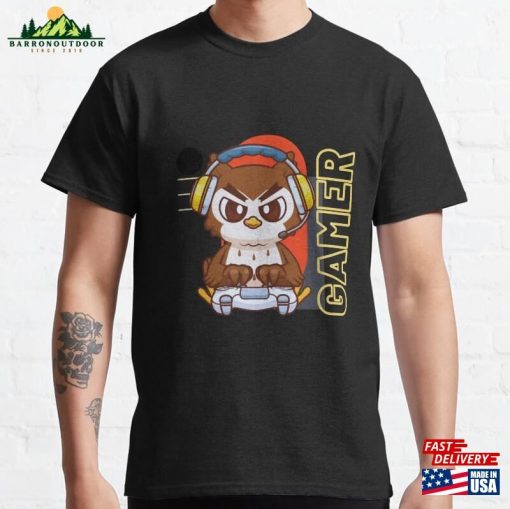 Owl Gamer Classic T-Shirt Unisex