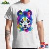 Panda Colorful Watercolor Splatters Classic T-Shirt