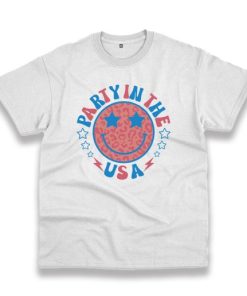 Party In The Usa 4Th Of July Preppy Smile Vintage Tshirt