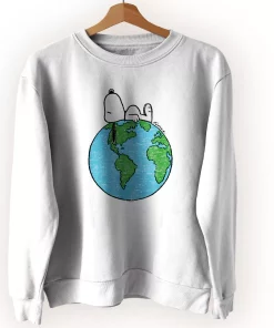 Peanuts Snoopy On Top Of The World Sweatshirt Earth Day Costume Peanuts Snoopy On Top Of The World Sweatshirt Earth Day Costume