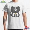 Pixel Quiet Border Collie Cat 72 Classic T-Shirt Unisex