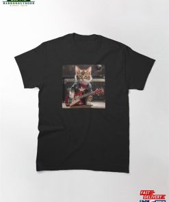 Playful Purrfection Adorable Rockstar Kitty Kitten For Cat Lovers Classic T-Shirt