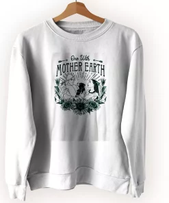 Pocahontas One With Mother Earth Sweatshirt Earth Day Costume Pocahontas One With Mother Earth Sweatshirt Earth Day Costume