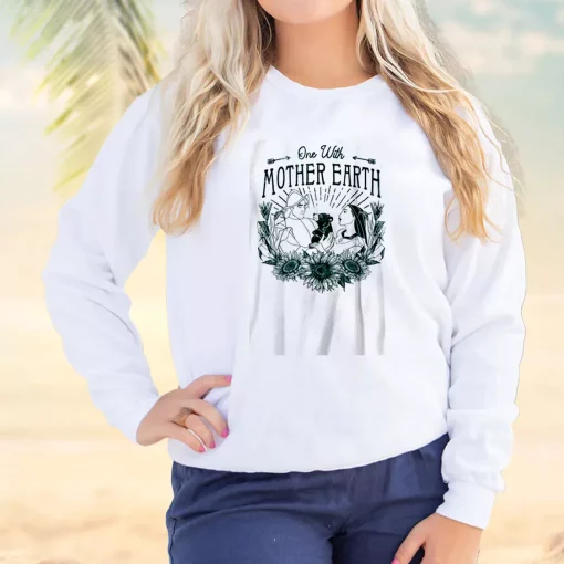 Pocahontas One With Mother Earth Sweatshirt Earth Day Costume
