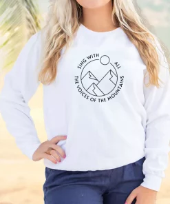 Pocahontas Sing With All The Voices Of The Mountain Sweatshirt Earth Day Costume