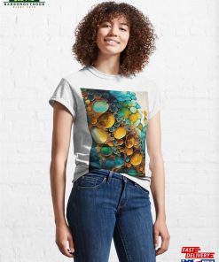 Pointillism Seaglass Golden Streams Abstract Classic T-Shirt Hoodie 3 Pointillism Seaglass Golden Streams Abstract Classic T Shirt Hoodie 4