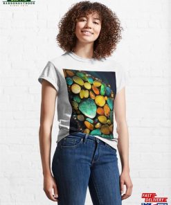 Pointillism Seaglass Golden Streams Abstract Classic T-Shirt Sweatshirt 3 Pointillism Seaglass Golden Streams Abstract Classic T Shirt Sweatshirt 4