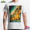 Pointillism Seaglass Golden Streams Abstract Classic T-Shirt Sweatshirt Unisex
