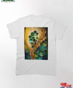 Pointillism Seaglass Golden Streams Abstract Classic T-Shirt Unisex