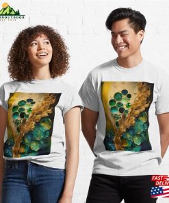 Pointillism Seaglass Golden Streams Abstract Classic T-Shirt Unisex 2 Pointillism Seaglass Golden Streams Abstract Classic T Shirt Unisex 3