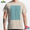 Polka Dots Indigo Blue And Beige Colors Spotted Pattern Classic T-Shirt
