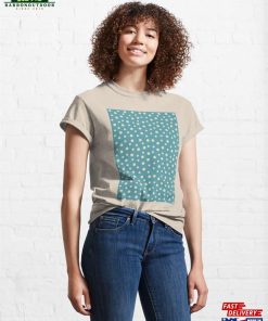 Polka Dots Indigo Blue And Beige Colors Spotted Pattern Classic T-Shirt 3 Polka Dots Indigo Blue And Beige Colors Spotted Pattern Classic T Shirt 4