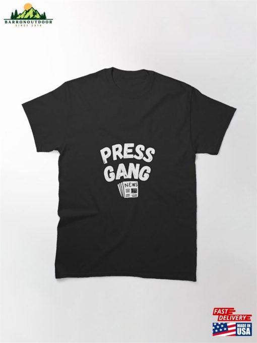 Press Gang Logo White Classic T-Shirt Hoodie