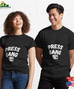 Press Gang Logo White Classic T-Shirt Hoodie