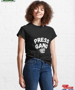 Press Gang Logo White Classic T-Shirt Hoodie 3 Press Gang Logo White Classic T Shirt Hoodie 4