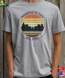 Promoted To Papa Est 2023 T-Shirt Retro Vintage Tee New Grandparent Gift Hoodie Sweatshirt 3 Promoted To Papa Est 2023 T Shirt Retro Vintage Tee New Grandparent Gift Hoodie Sweatshirt 4