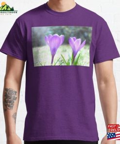 Purple Crocus Pair In The Sunshine Classic T-Shirt Hoodie Unisex