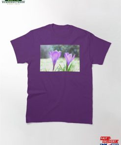 Purple Crocus Pair In The Sunshine Classic T-Shirt Hoodie Unisex