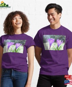 Purple Crocus Pair In The Sunshine Classic T-Shirt Hoodie Unisex 2 Purple Crocus Pair In The Sunshine Classic T Shirt Hoodie Unisex 3
