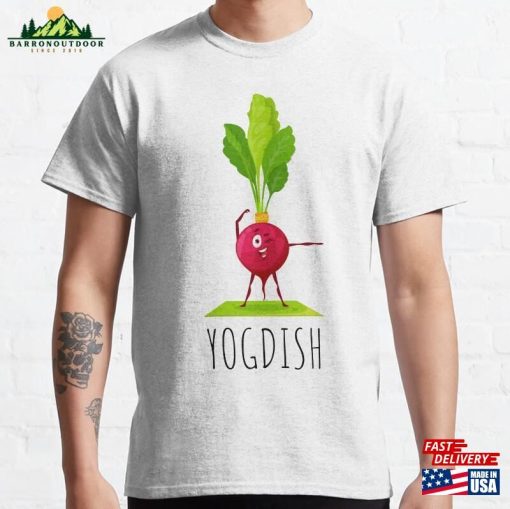 Radish Vegetables Doing Yoga Vegetable Poses Classic T-Shirt Hoodie Unisex