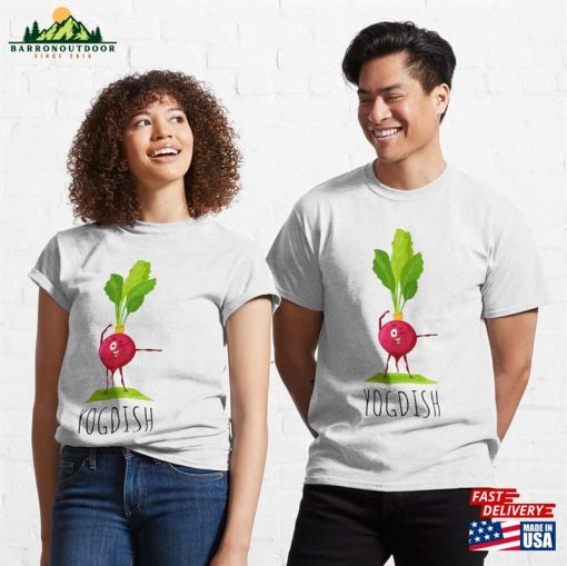 Radish Vegetables Doing Yoga Vegetable Poses Classic T-Shirt Hoodie Unisex