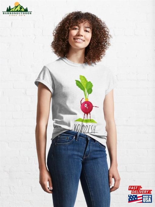 Radish Vegetables Doing Yoga Vegetable Poses Classic T-Shirt Hoodie Unisex