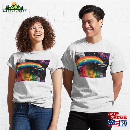 Rainbow Space Classic T-Shirt Hoodie Sweatshirt