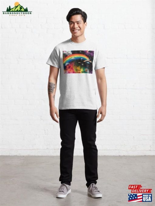 Rainbow Space Classic T-Shirt Hoodie Sweatshirt