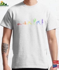 Rainbow Yoga Poses Classic T-Shirt Unisex Rainbow Yoga Poses Classic T-Shirt Unisex