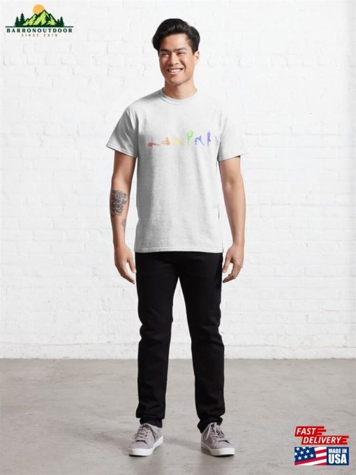 Rainbow Yoga Poses Classic T-Shirt Unisex