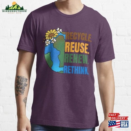 Recycle Reuse Renew Rethink Earth Day 2023 Essential T-Shirt Unisex Sweatshirt