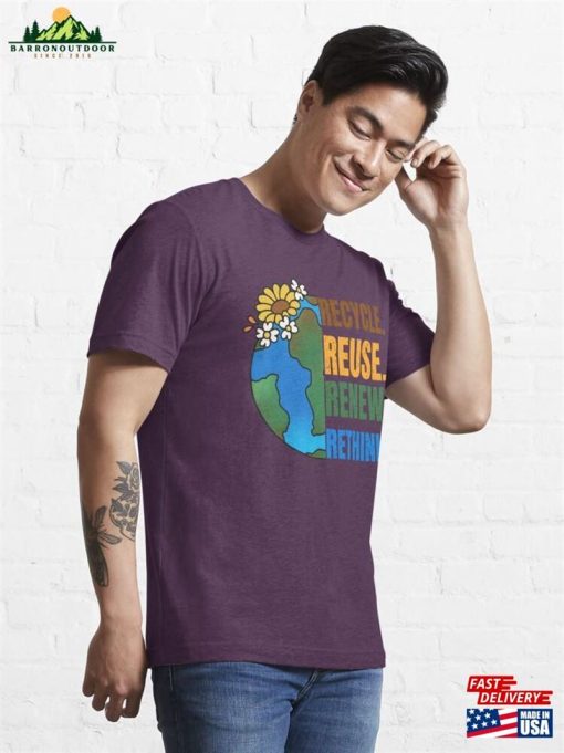 Recycle Reuse Renew Rethink Earth Day 2023 Essential T-Shirt Unisex Sweatshirt