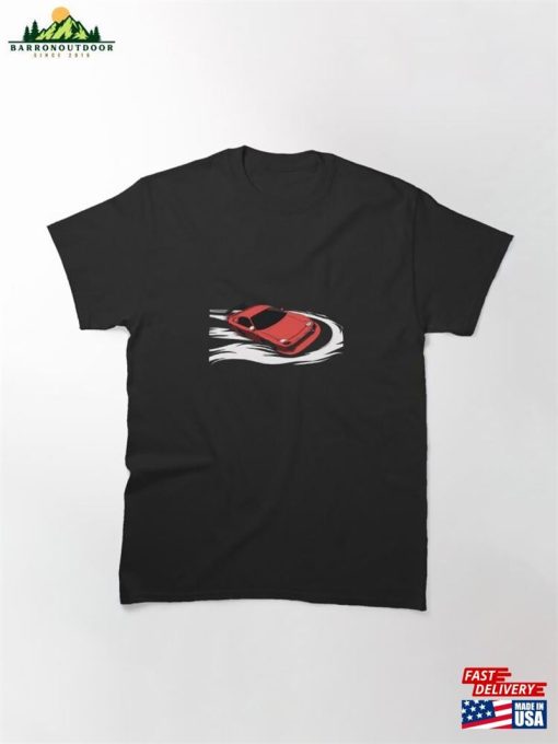 Red Car Drift Classic T-Shirt Unisex