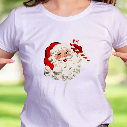Retro Santa Design Funny Christmas T Shirt