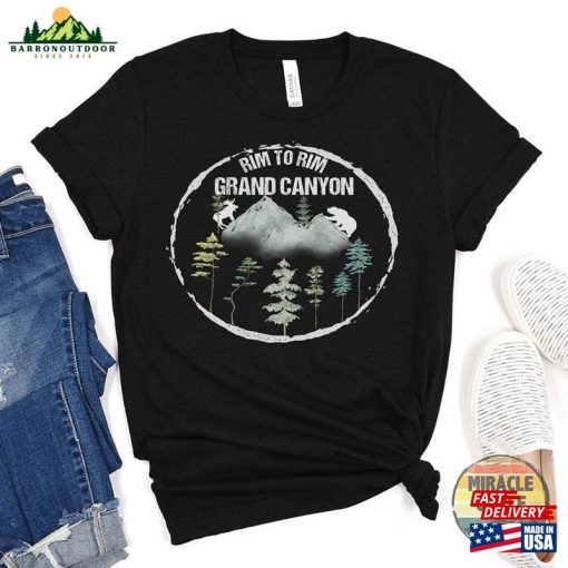 Rim To Crewneck Shirt Grand Canyon R2r 2022 Hiker Medal National Park Hiking Camping Sweatshirt Classic