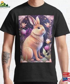 Romance Bunny With Flowers Classic T-Shirt Unisex Romance Bunny With Flowers Classic T-Shirt Unisex