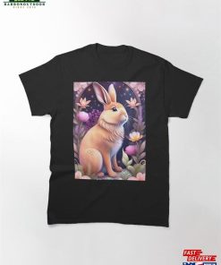 Romance Bunny With Flowers Classic T-Shirt Unisex