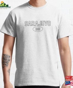 Sarajevo Bih Black Outline Classic T-Shirt Unisex
