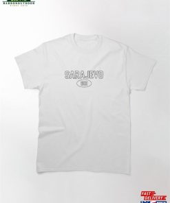 Sarajevo Bih Black Outline Classic T-Shirt Unisex
