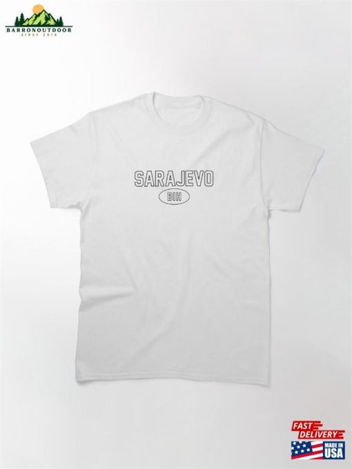 Sarajevo Bih Black Outline Classic T-Shirt Unisex