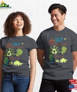 Save Rescue Recycle Plant Clean Clear Classic T-Shirt Hoodie